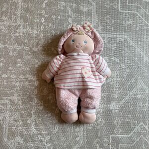 Vintage Baby Gund Sweet Dolly‎ Pink Terry Cloth Plush 12 Inch Lovey Blond Hair